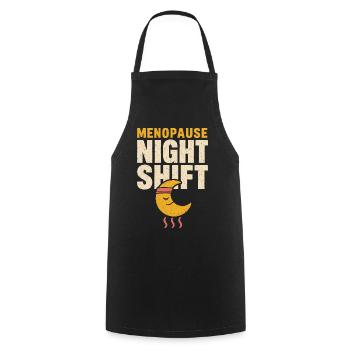 Menopause Night Sweats Hot Flash Humor Gift - Cooking Apron - black - Front - AI Model Male 185 dark (185cm)
