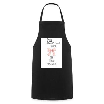 The Sweetest Girl In The World - Cooking Apron - black - Front - AI Model Male 185 dark (185cm)