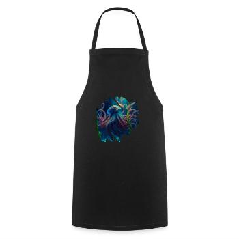 Ocean life, big octopus - Cooking Apron - black - Front - AI Model Male 185 dark (185cm)