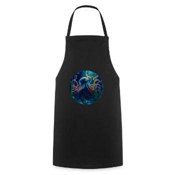 Ocean animals, octopus - Cooking Apron - black - Front - AI Model Male 185 dark (185cm)