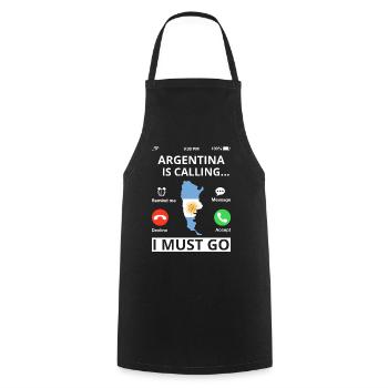 Argentina Flag South America Argentine Flag - Cooking Apron - black - Front - AI Model Male 185 dark (185cm)