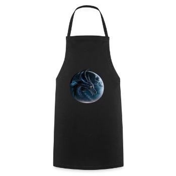 Dark dragon, yellow eye - Cooking Apron - black - Front - AI Model Male 185 dark (185cm)