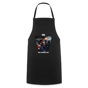 One common goal - Cooking Apron - black - Front - AI Model Male 185 dark (185cm)