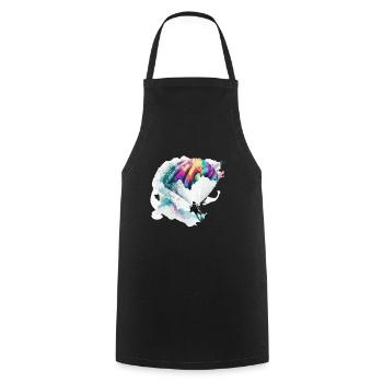 Skydiving, my passion - Cooking Apron - black - Front - AI Model Male 185 dark (185cm)
