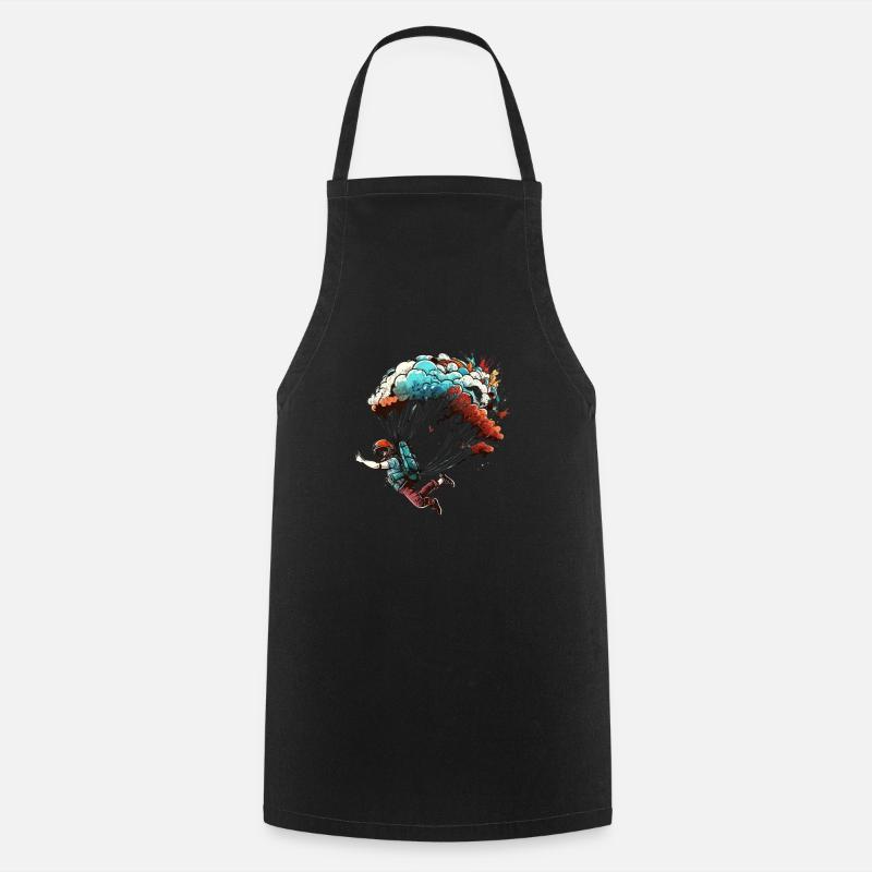 Amateur de parachutisme, drôle - Tablier de cuisine - noir