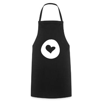 herz form kreis symbol liebe - Kochschürze - Schwarz - Vorne - AI Model Male 185 dark (185cm)