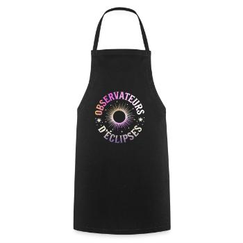 Observateur d'Éclipses - Tablier de cuisine - noir - Devant - AI Model Male 185 dark (185cm)