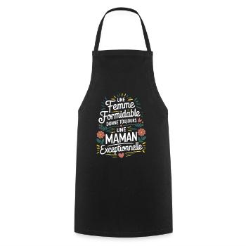 Femme Formidable donne une Maman Exceptionnelle - Tablier de cuisine - noir - Devant - AI Model Male 185 dark (185cm)