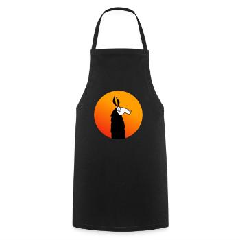 Lustige Flamme - Kochschürze - Schwarz - Vorne - AI Model Male 185 dark (185cm)