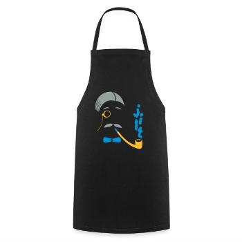 Sir Smoke-A-Lot - Cooking Apron - black - Front - AI Model Male 185 dark (185cm)