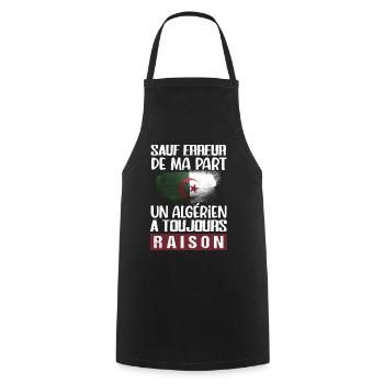 Algérie cadeau drôle algérien drapeau - Tablier de cuisine - noir - Devant - AI Model Male 185 dark (185cm)