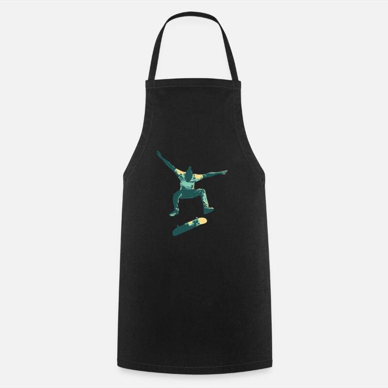 Saut de skatboarder - Tablier de cuisine - noir