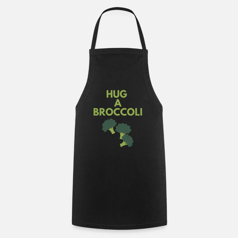 HUG A BROCCOLI - Cooking Apron - black