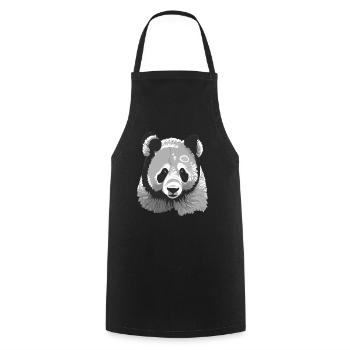 Stilisierter Baby-Panda - Kochschürze - Schwarz - Vorne - AI Model Male 185 dark (185cm)