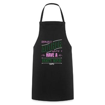 present idea blog creativewriting author bookworm - Cooking Apron - black - Front - AI Model Male 185 dark (185cm)