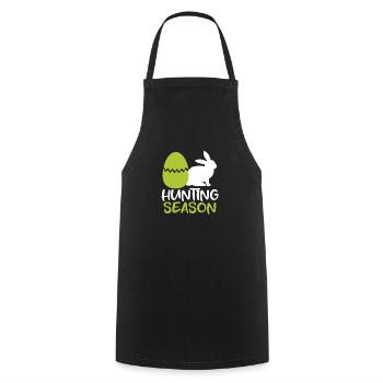 Joyeux lapin de Pâques drôle de jour de Pâques - Tablier de cuisine - noir - Devant - AI Model Male 185 dark (185cm)