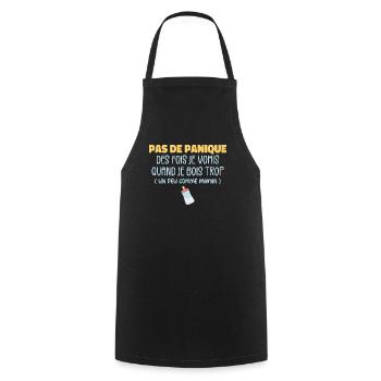 Bébé Cadeau Je Bois Comme Maman Humour Cadeau - Tablier de cuisine - noir - Devant - AI Model Male 185 dark (185cm)