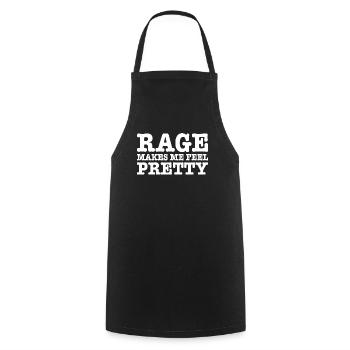 Rage Makes Me Feel Pretty, Humor Saying, Sarcastic - Tablier de cuisine - noir - Devant - AI Model Male 185 dark (185cm)