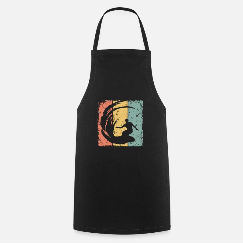 Surf rétro - Tablier de cuisine - noir