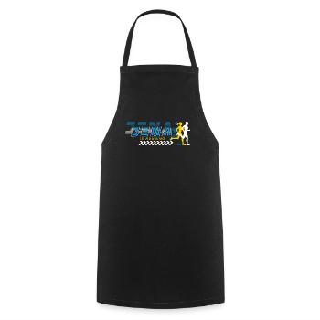 Jena Is Running - Cooking Apron - black - Front - AI Model Male 185 dark (185cm)
