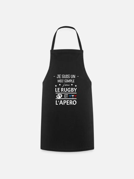 Rugby-Aperitif - Kochschürze - Schwarz