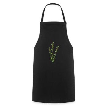 Symbole de la plante Nature Branches Feuilles - Tablier de cuisine - noir - Devant - AI Model Male 185 dark (185cm)