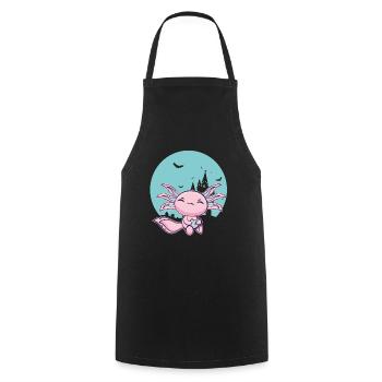 Axolotl Mexican Salamander Walking Fish Buch Book - Cooking Apron - black - Front - AI Model Male 185 dark (185cm)