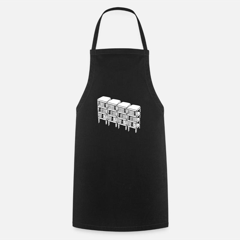 Livres de lecture de bibliothèque - Tablier de cuisine - noir