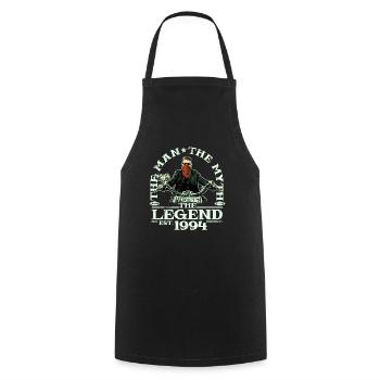 1994 Vintage Man Myth Legend Motorcycle - Cooking Apron - black - Front - AI Model Male 185 dark (185cm)