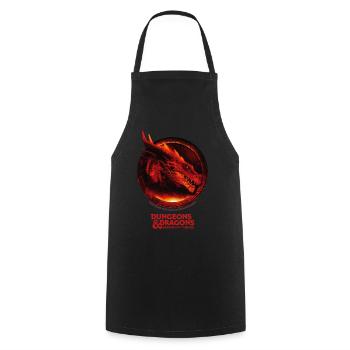 Dungeons & Dragons Red Dragons Head - Cooking Apron - black - Front - AI Model Male 185 dark (185cm)