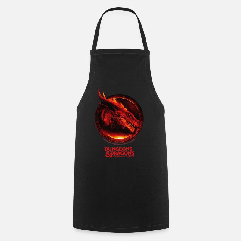 Dungeons & Dragons Red Dragons Head - Cooking Apron - black