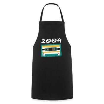 Cassette 2004 Vintage Anniversary 2004 - Cooking Apron - black - Front - AI Model Male 185 dark (185cm)