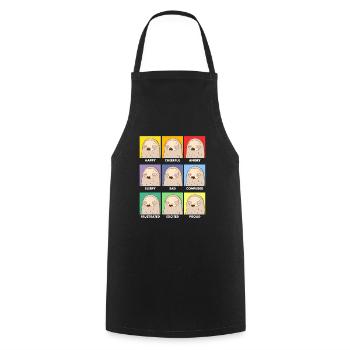 Lazy Faces COLORE DARK - Cooking Apron - black - Front - AI Model Male 185 dark (185cm)