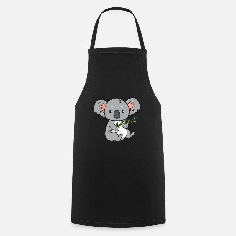 Koala - with branch - Cooking Apron - black