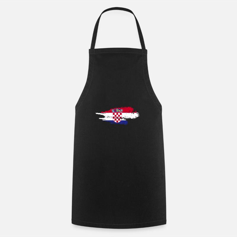 Croatie Drapeau croate Croate - Tablier de cuisine - noir