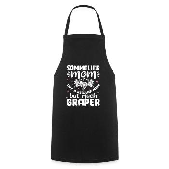 Sommelier – Wine Whisperer Wine Drinker Wine Lover - Kochschürze - Schwarz - Vorne - AI Model Male 185 dark (185cm)