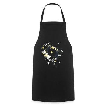 Splash couleur numéro 9 - Tablier de cuisine - noir - Devant - AI Model Male 185 dark (185cm)
