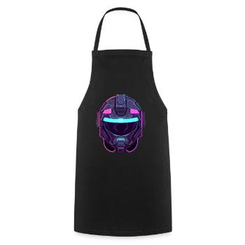 Casque cyber punk - Tablier de cuisine - noir - Devant - AI Model Male 185 dark (185cm)