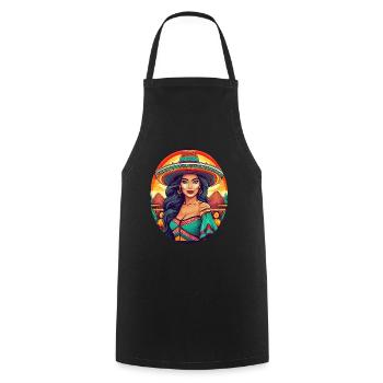 5 de Mayo Party Drinko de Mayo pretty Latina - Cooking Apron - black - Front - AI Model Male 185 dark (185cm)