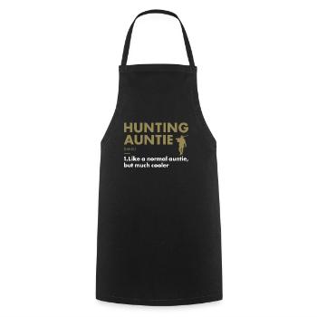Hunter Auntie Definition Hunting - Cooking Apron - black - Front - AI Model Male 185 dark (185cm)