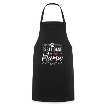 Great Dane Mama - Cooking Apron - black - Front - AI Model Male 185 dark (185cm)