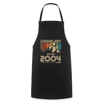 Légendaire depuis 2004 Vintage Vintage Anniversaire - Tablier de cuisine - noir - Devant - AI Model Male 185 dark (185cm)