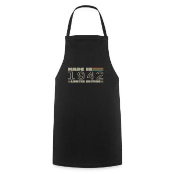 Vintage 1942 Born 1942 Birthday Gift - Cooking Apron - black - Front - AI Model Male 185 dark (185cm)