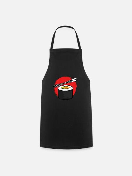 Maki sushi rolle Rote Sonne - Kochschürze - Schwarz