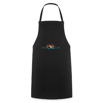 Camper Frequenz - Kochschürze - Schwarz - Vorne - AI Model Male 185 dark (185cm)
