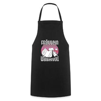 Fräulein Wandervoll - Kochschürze - Schwarz - Vorne - AI Model Male 185 dark (185cm)