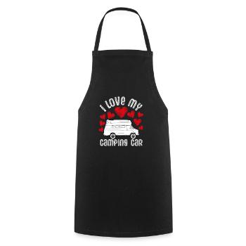 I love my motorhome - Cooking Apron - black - Front - AI Model Male 185 dark (185cm)