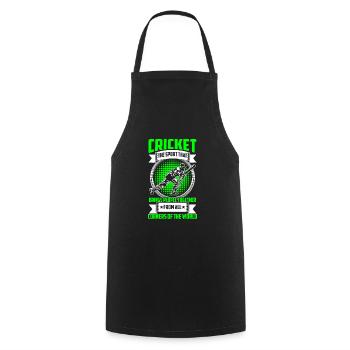 Cricket sport, the human being - Cooking Apron - black - Front - AI Model Male 185 dark (185cm)