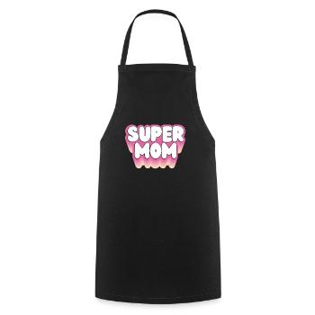 Pink Super Mama - Cooking Apron - black - Front - AI Model Male 185 dark (185cm)