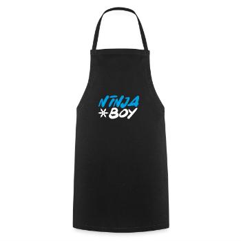 Blue ninja boy - Cooking Apron - black - Front - AI Model Male 185 dark (185cm)